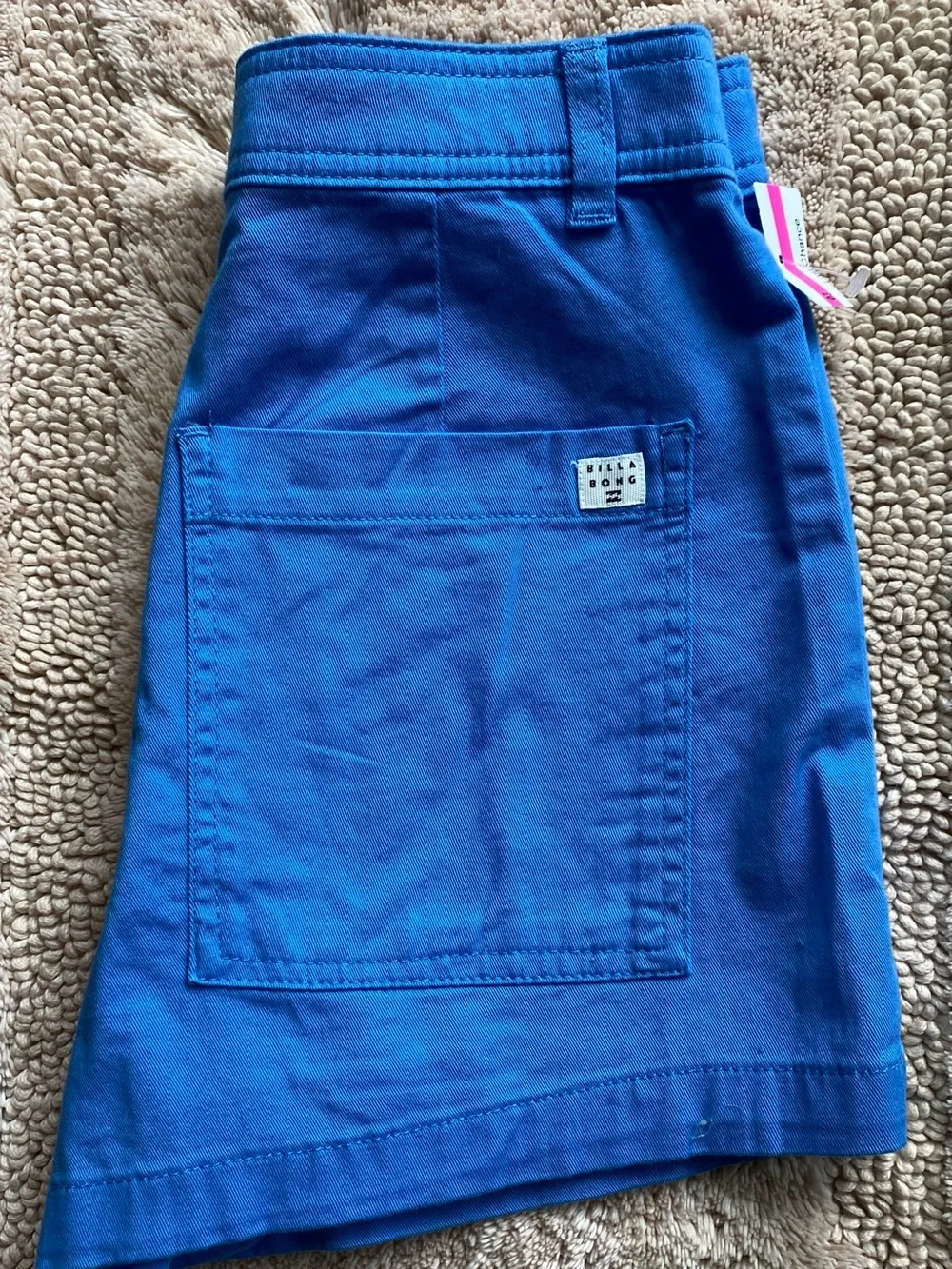 Billabong Blue High-Rise Cotton Shorts